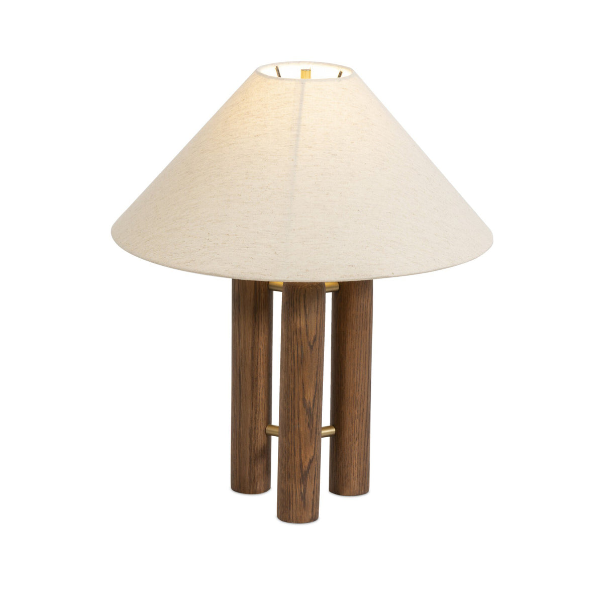 Medici Table Lamp in Warm Brown Oak from Four Hands - Luna Furniture
