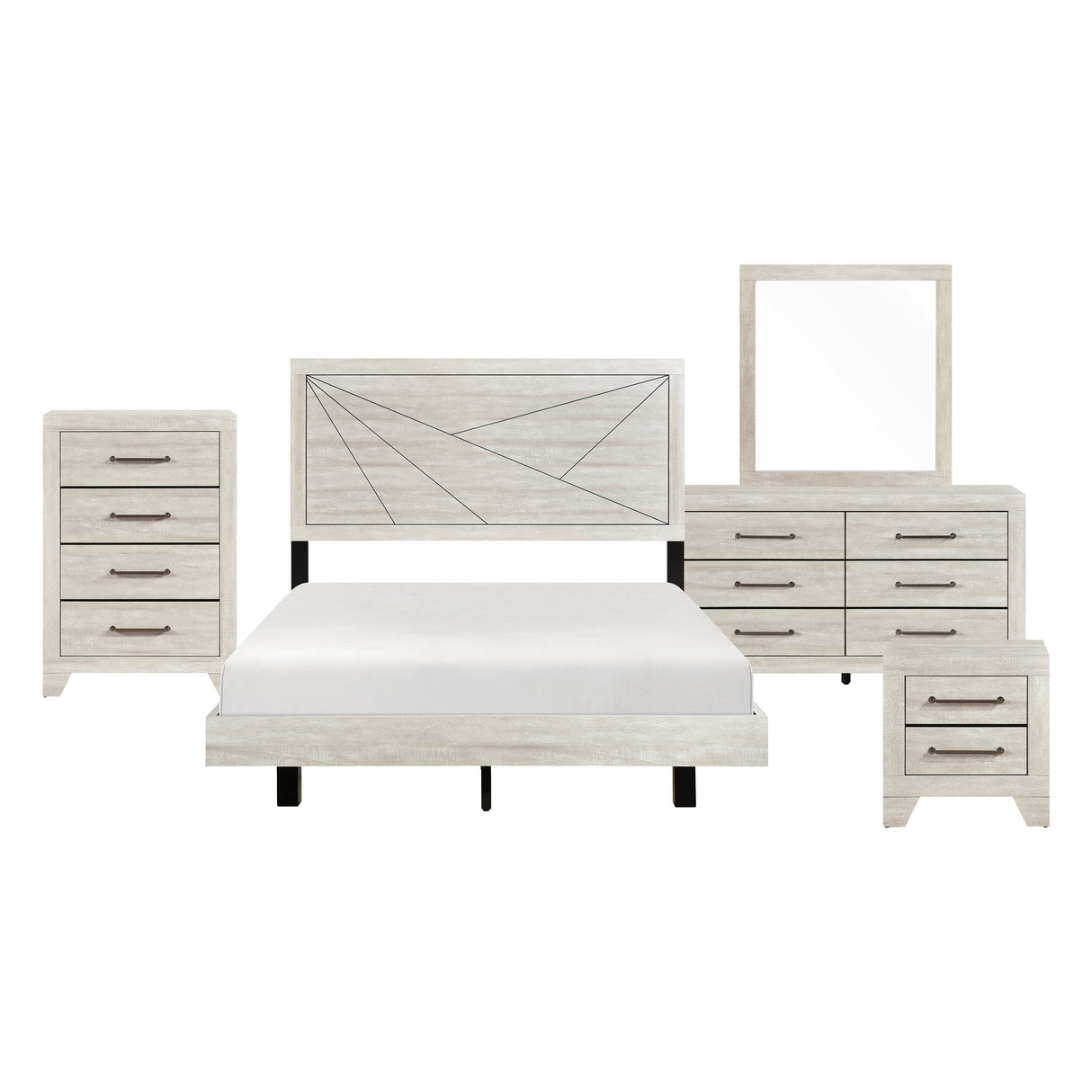 Aspen Gray Oak Youth Panel Bedroom Set from Homelegance - Luna Furniture