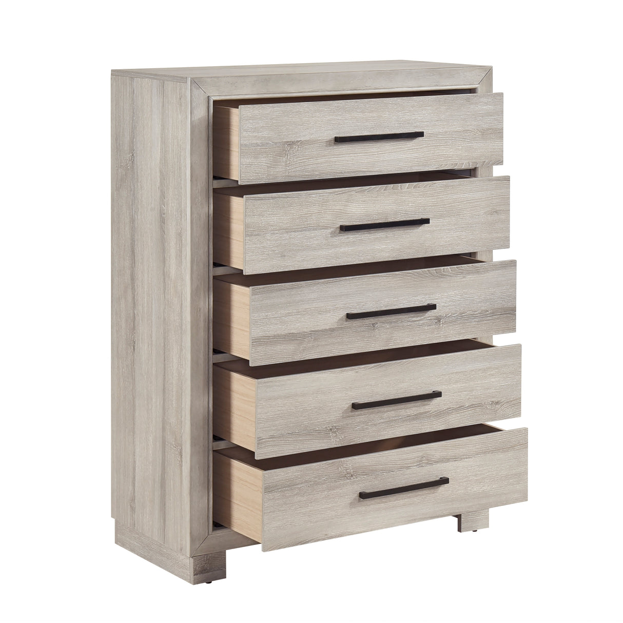 Everett Gray 5pc Set (QB+NS+DR+MR+CH) from Homelegance - Luna Furniture