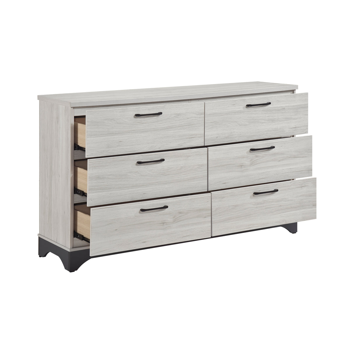 Westport White Oak/Gray 4pc Set (QB+NS+DR+MR) from Homelegance - Luna Furniture