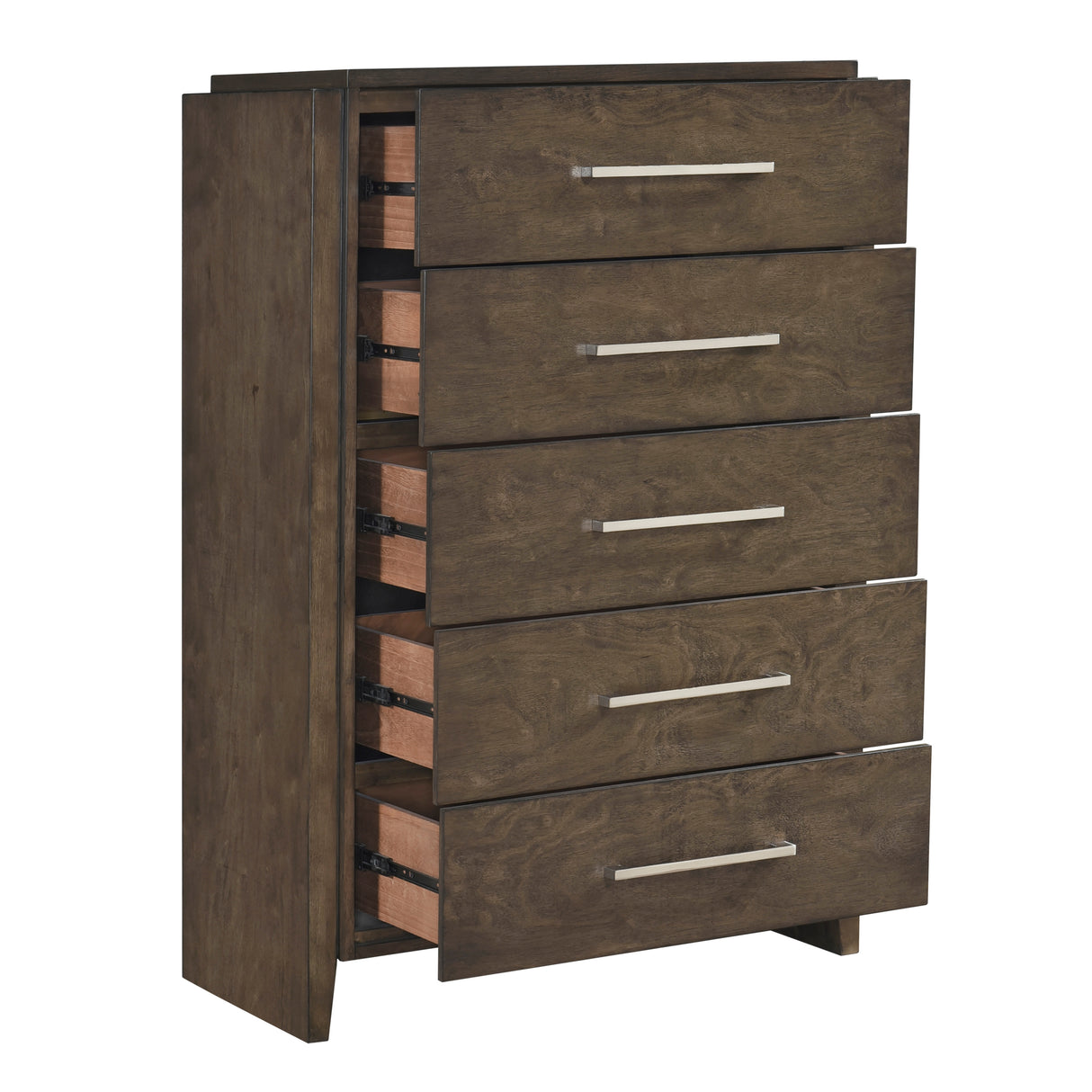 Emmett Dark Walnut 5pc Set (QB+NS+DR+MR+CH) from Homelegance - Luna Furniture