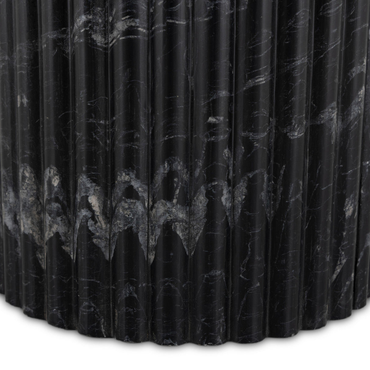 Oranda End Table in Black Marble from Four Hands - Luna Furniture