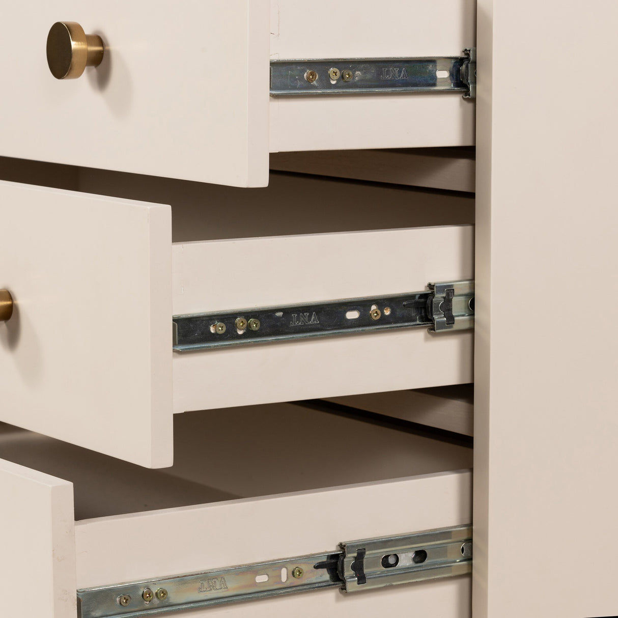 Van Rectangular Nightstand in Matte Alabaster from Four Hands - Luna Furniture