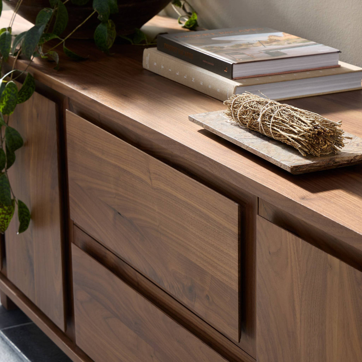 Stafford Media Console in Walnut Natural from Four Hands - Luna Furniture