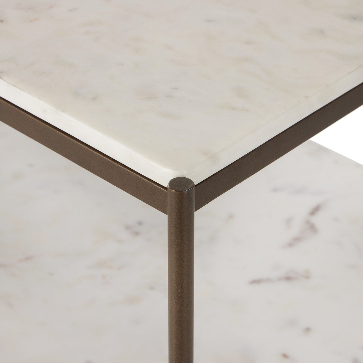 Felix Large Console Table in Antique Brass from Four Hands - Luna Furniture