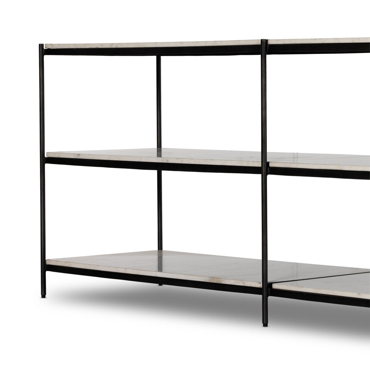 Felix Large Console Table in Hammered Grey W/Clear Powder Coat from Four Hands - Luna Furniture