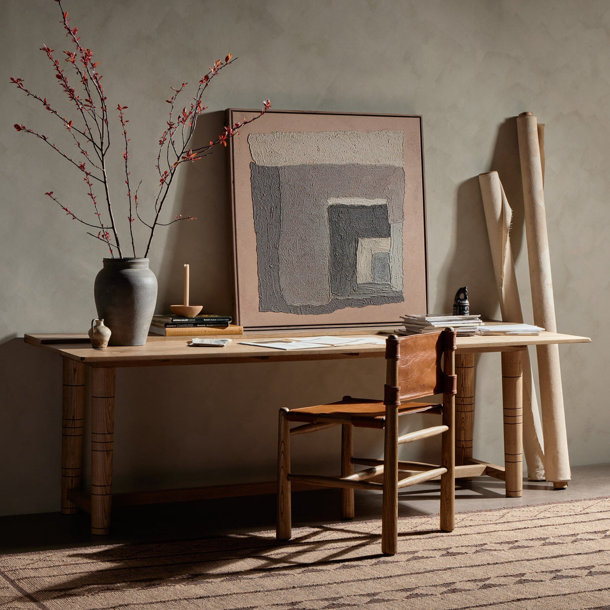 Flip Top Console Table in Toasted Ash from Four Hands - Luna Furniture