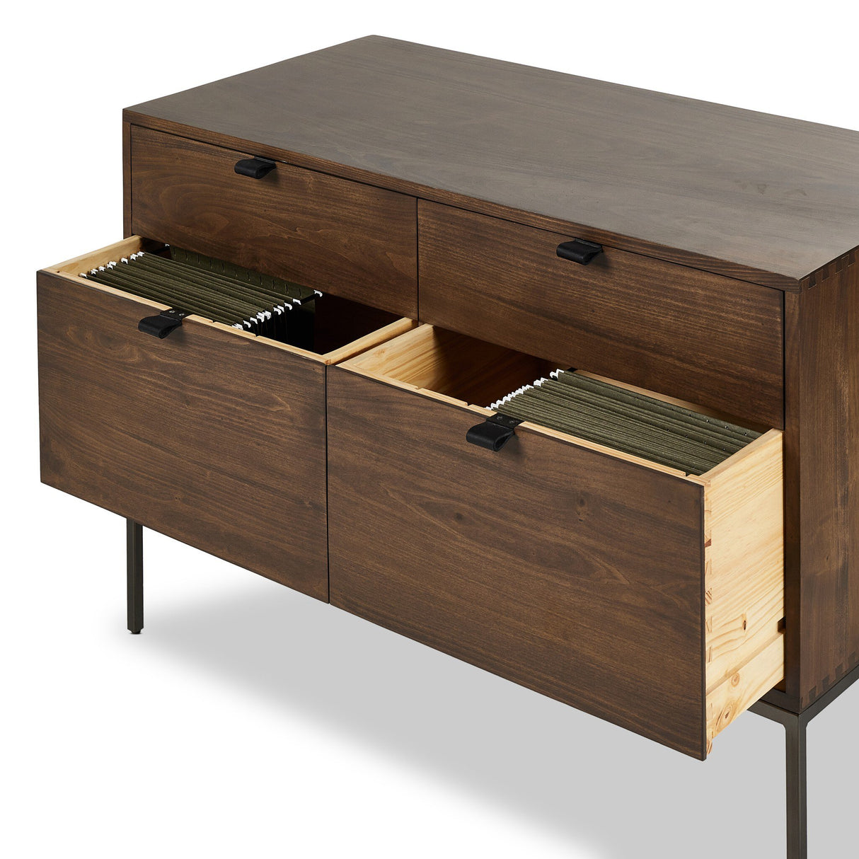 Trey Modular Wide Filing Cabinet in Auburn Poplar from Four Hands - Luna Furniture