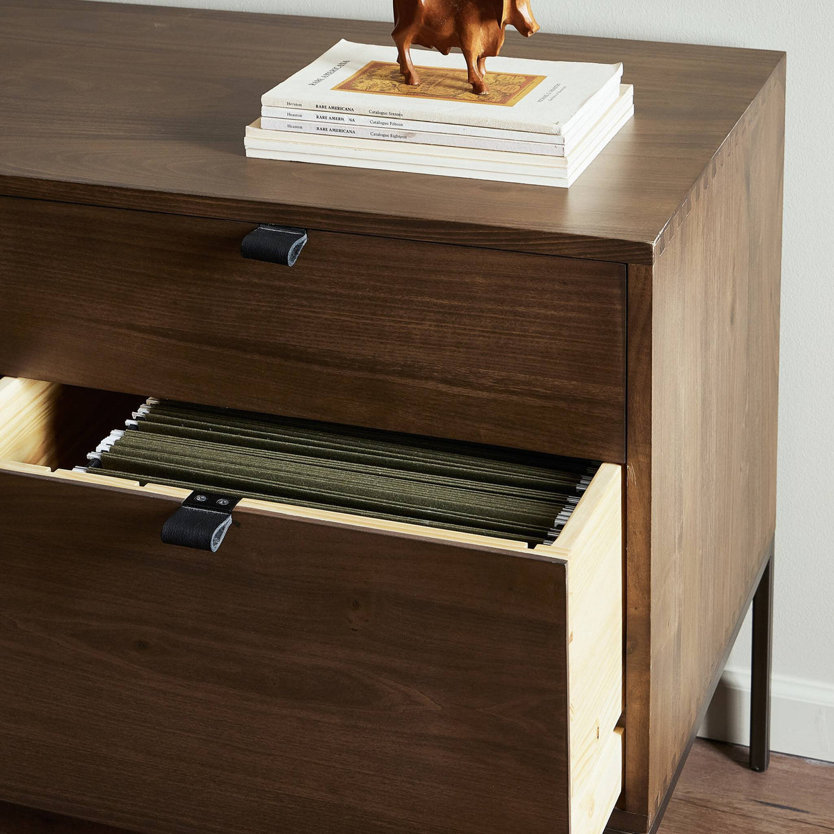 Trey Modular Wide Filing Cabinet in Auburn Poplar from Four Hands - Luna Furniture