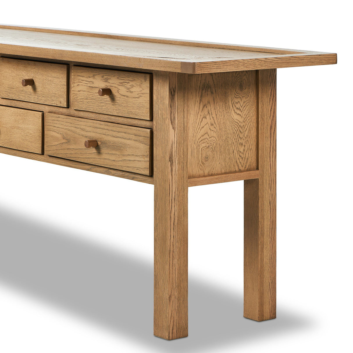 Millbrook Console Table in Natural Light Oak Veneer from Four Hands - Luna Furniture
