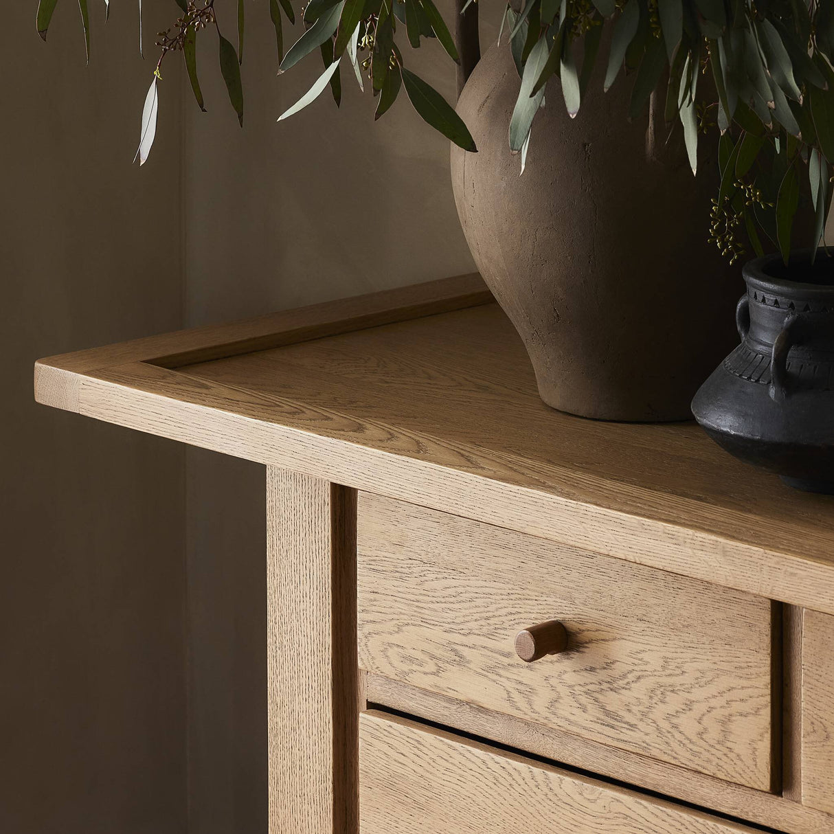 Millbrook Console Table in Natural Light Oak Veneer from Four Hands - Luna Furniture