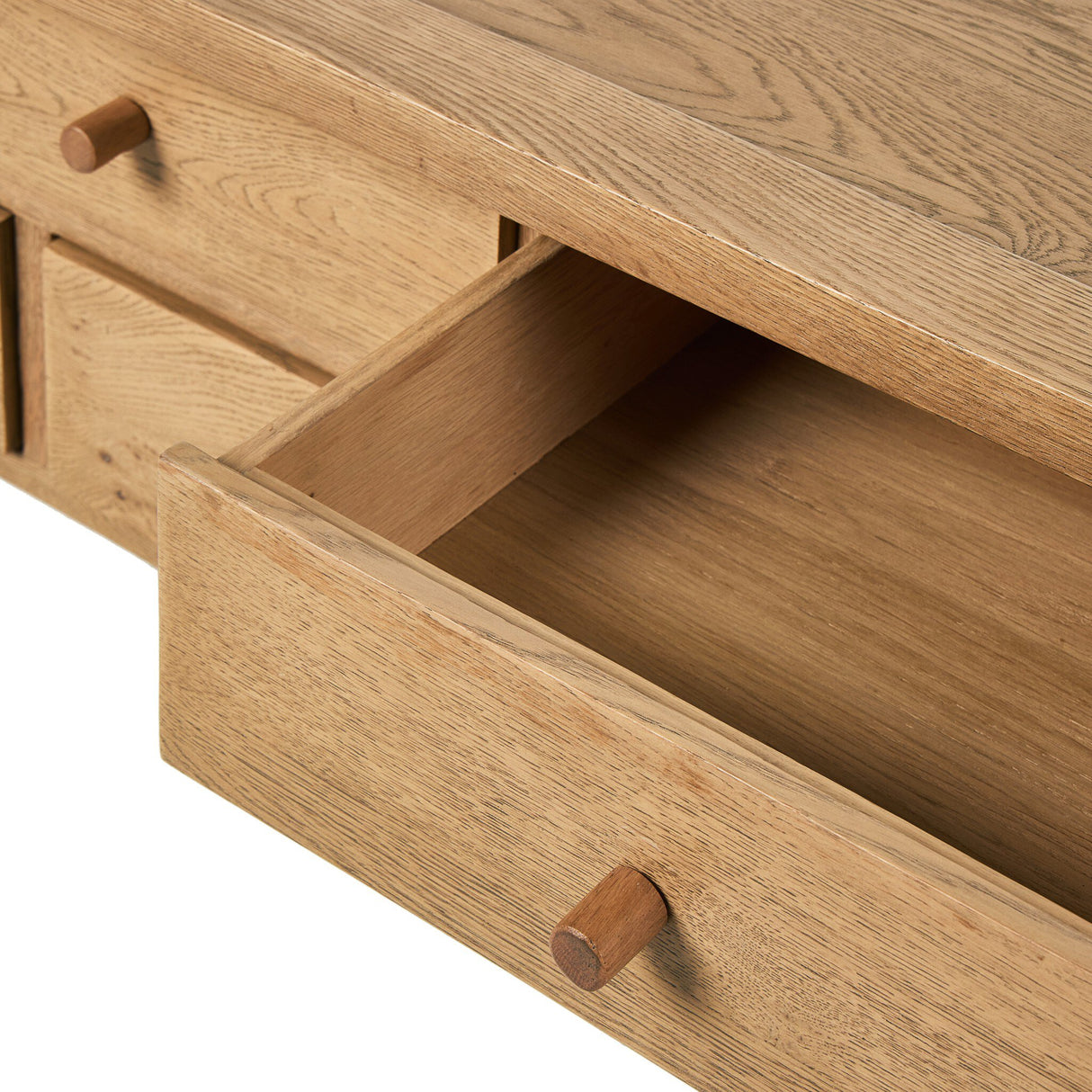 Millbrook Console Table in Natural Light Oak Veneer from Four Hands - Luna Furniture