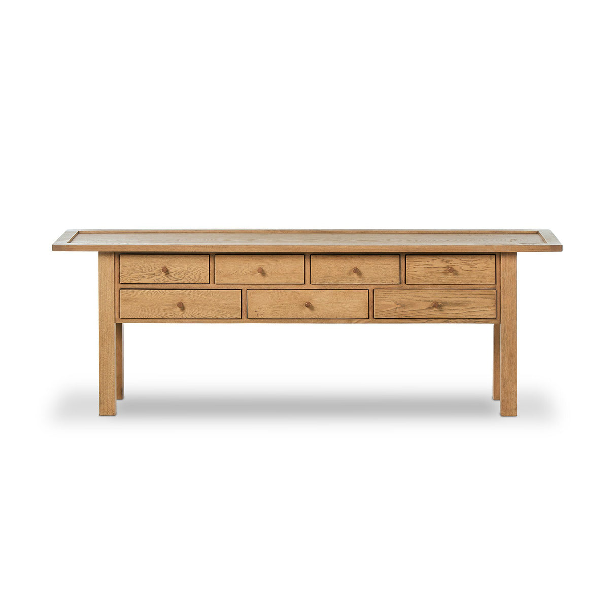 Millbrook Console Table in Natural Light Oak Veneer from Four Hands - Luna Furniture