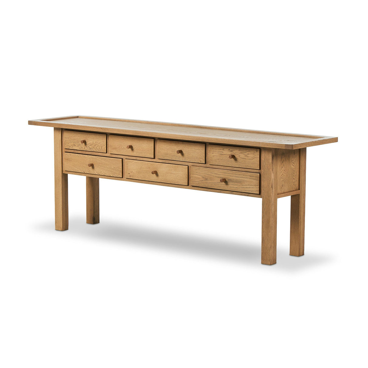 Millbrook Console Table in Natural Light Oak Veneer from Four Hands - Luna Furniture