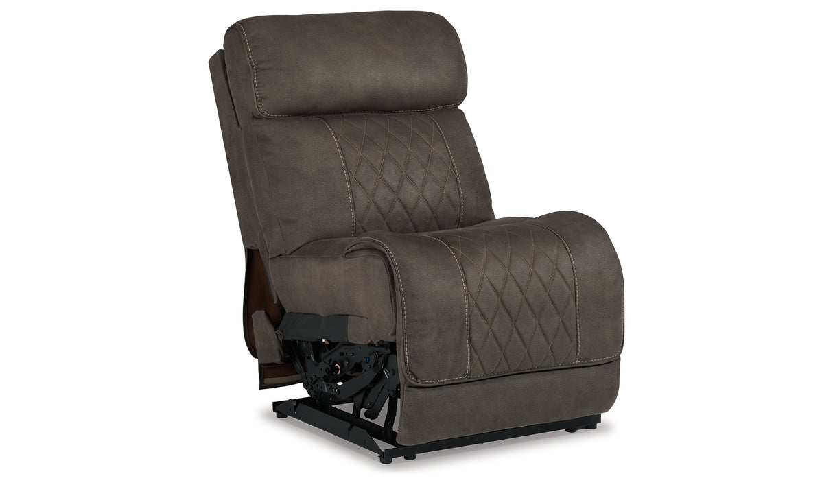 Hoopster Gunmetal Power Armless Recliner from Ashley Furniture - Luna Furniture