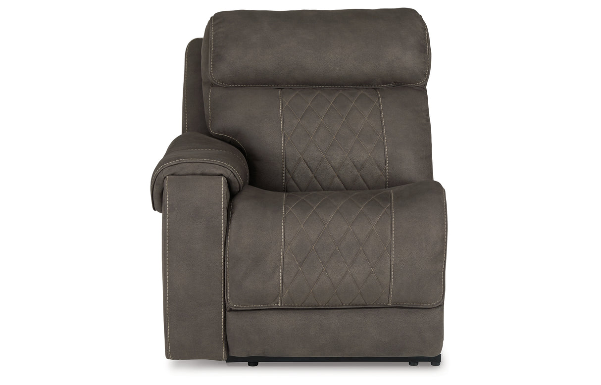 Hoopster Gunmetal Left-Arm Facing Power Recliner from Ashley Furniture - Luna Furniture