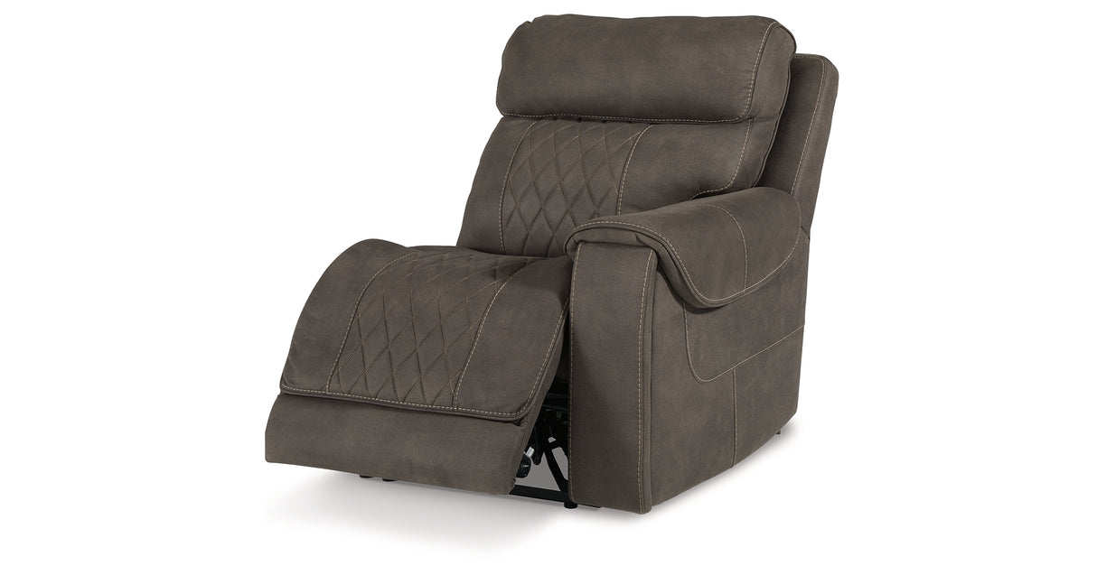 Hoopster Gunmetal Right-Arm Facing Power Recliner from Ashley Furniture - Luna Furniture
