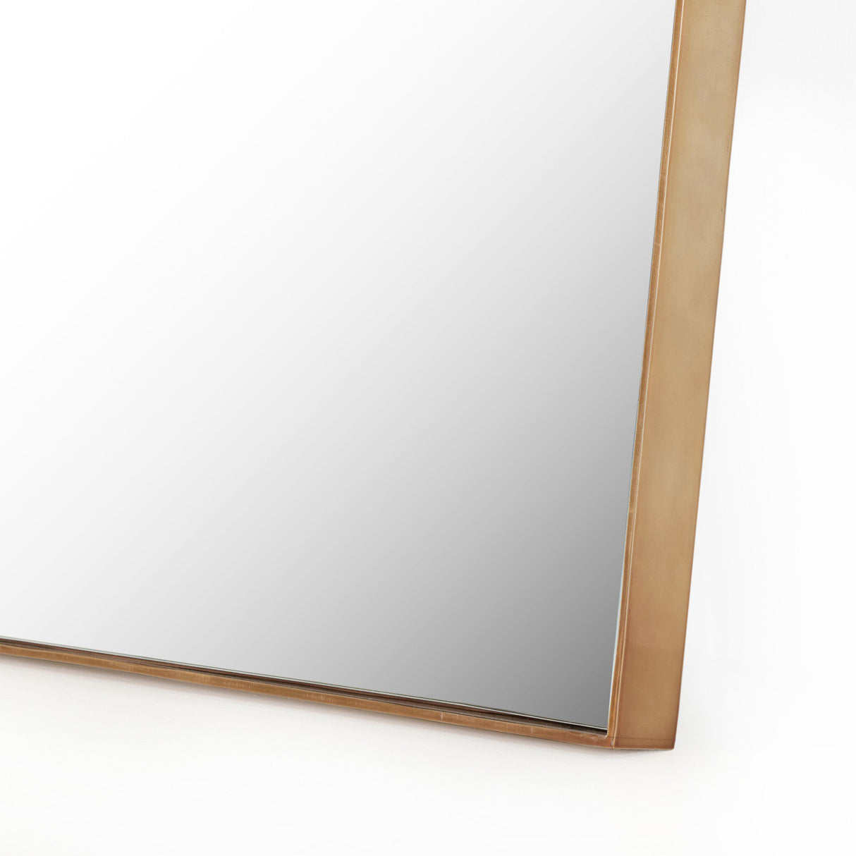 Georgina Rectangle Floor Mirror in Polished Brass from Four Hands - Luna Furniture