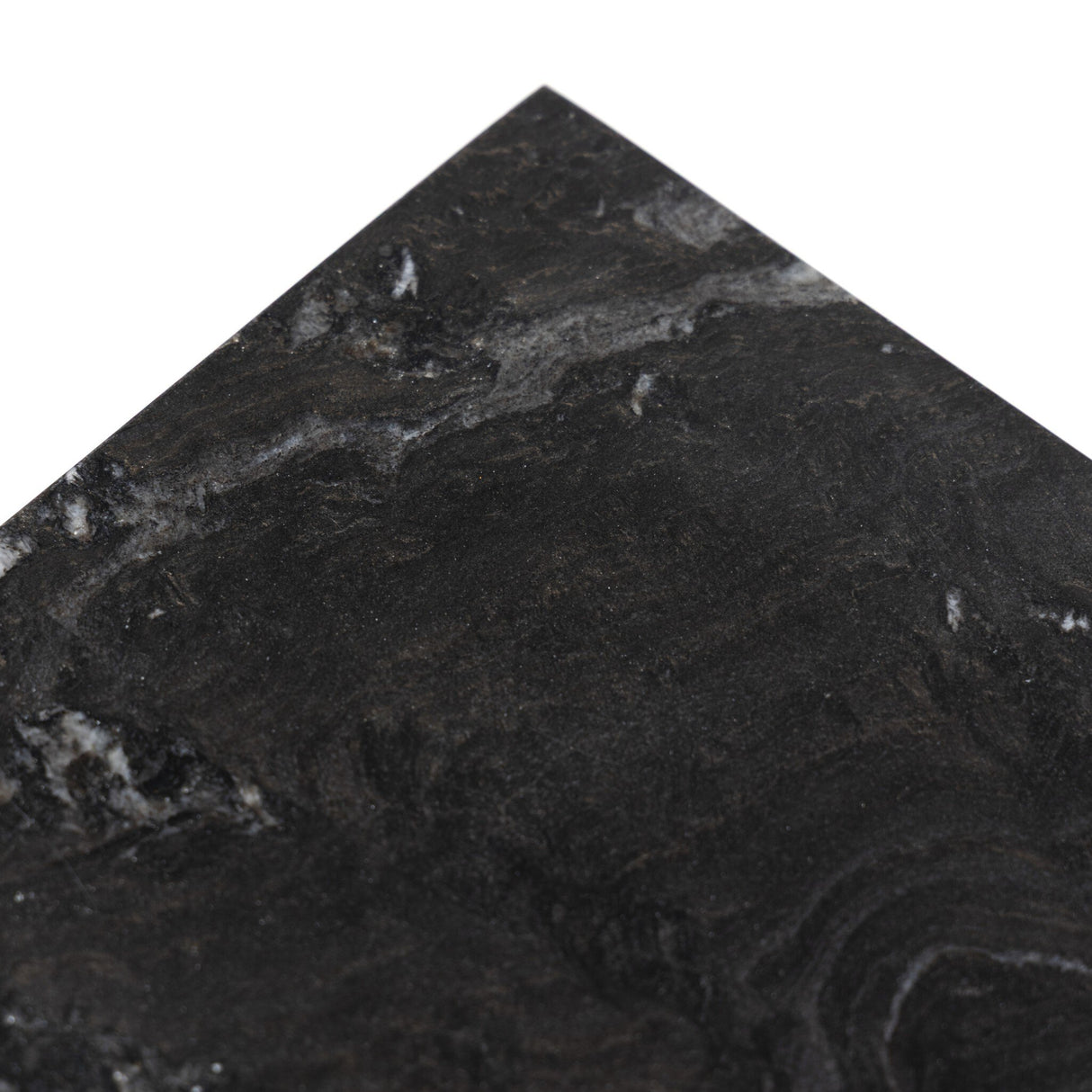 Hammered Iron Console Table in Charcoal Marble from Four Hands - Luna Furniture