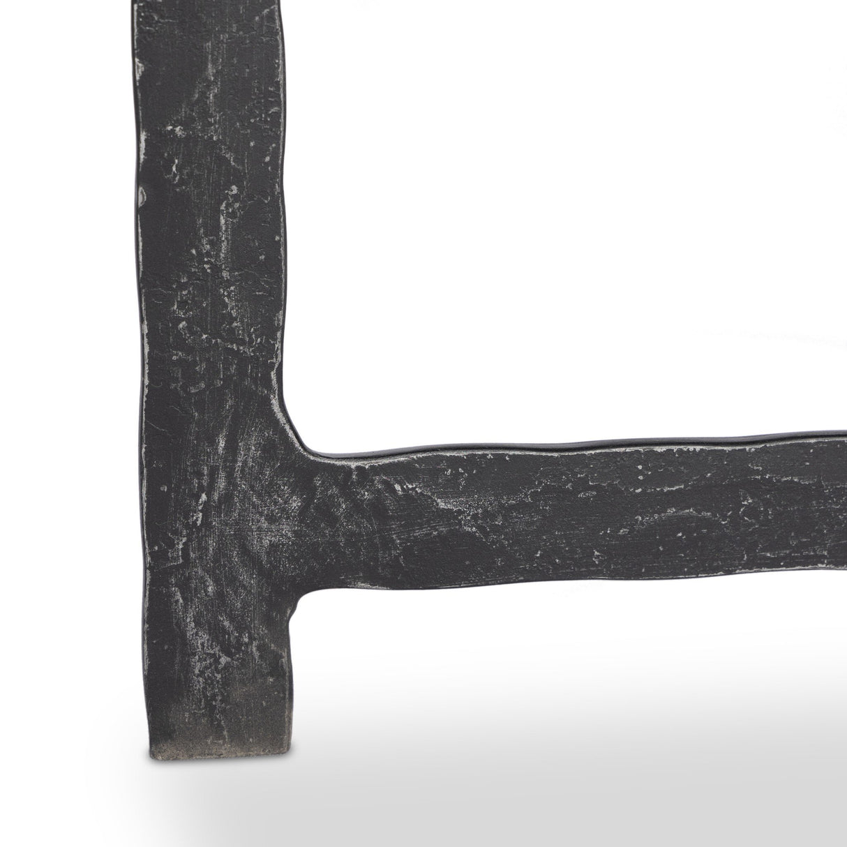 Hammered Iron End Table in Charcoal Marble from Four Hands - Luna Furniture