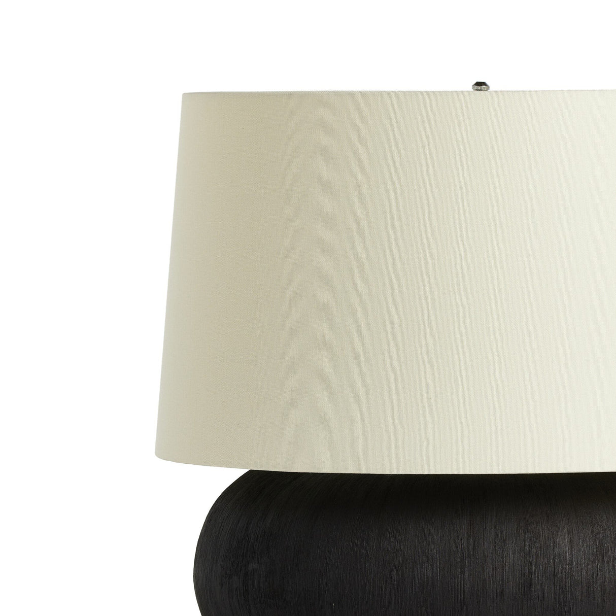 Kragen Table Lamp in Textured Matte Black Porcelain Ceramic from Four Hands - Luna Furniture