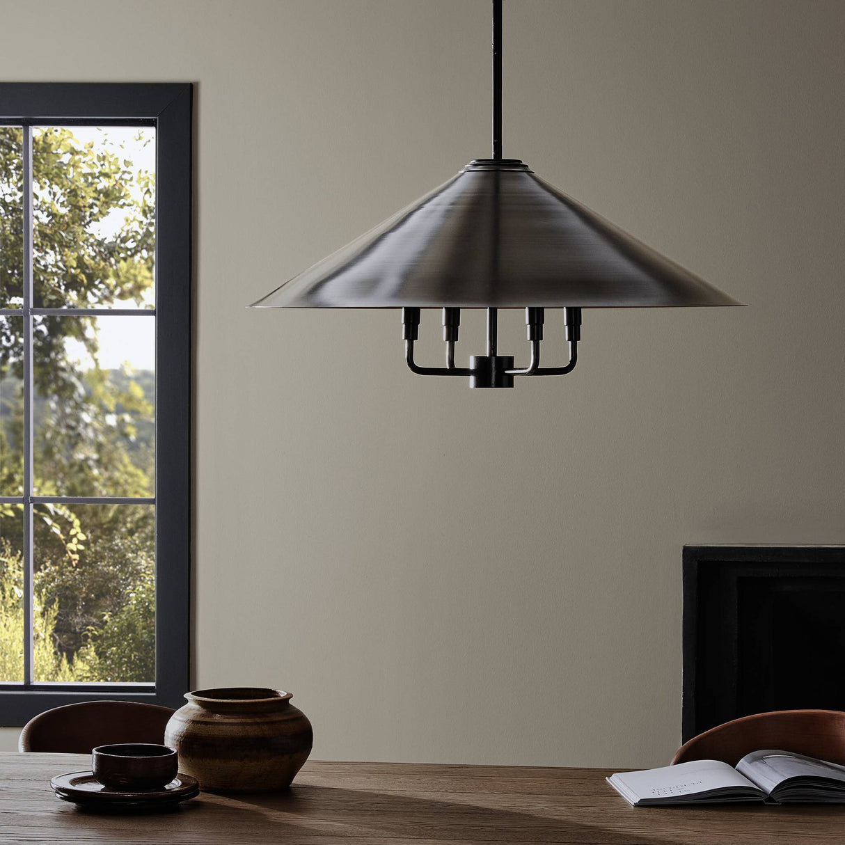 Siriano Chandelier in Antique Brass Iron from Four Hands - Luna Furniture