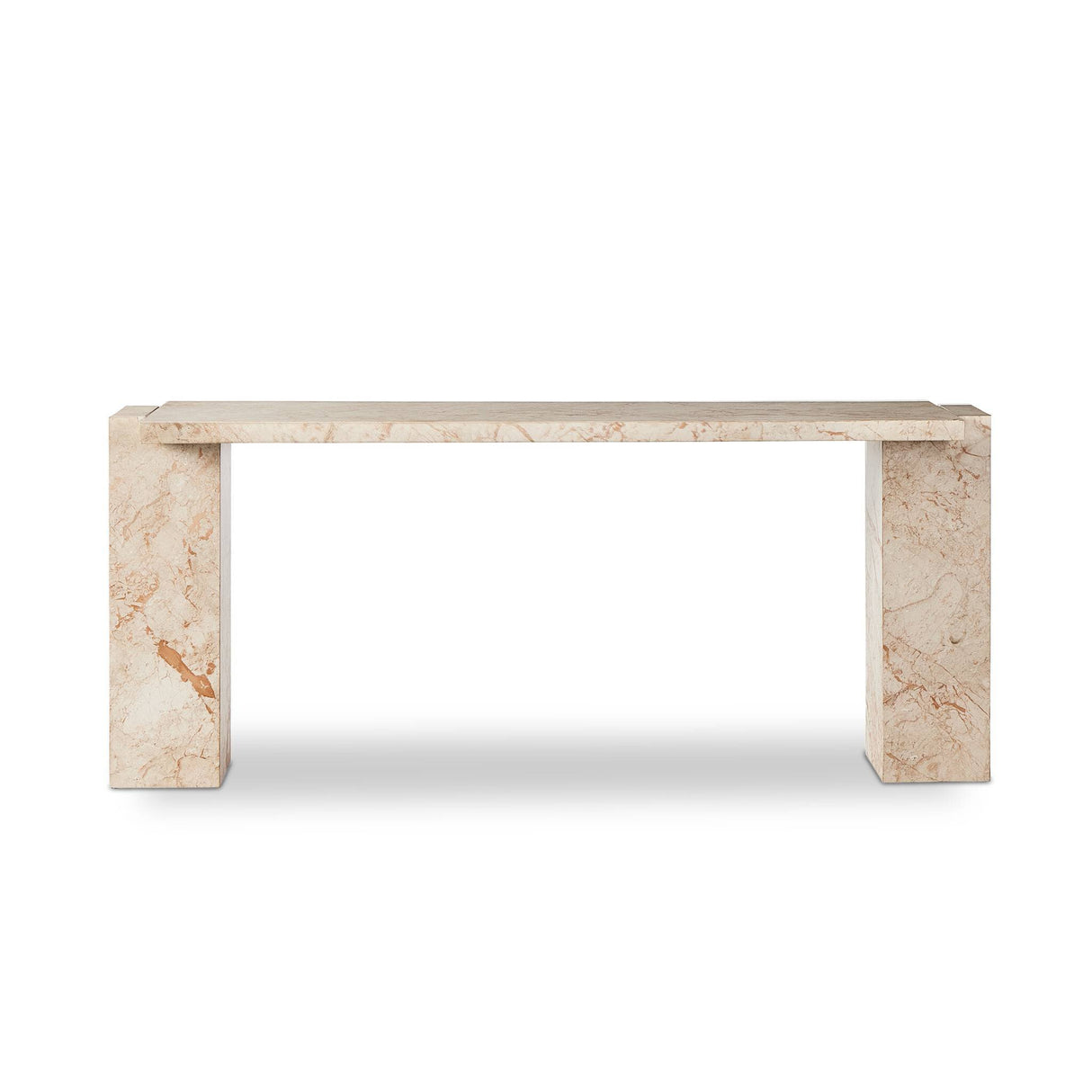 Romano Console Table in Desert Taupe Marble from Four Hands - Luna Furniture