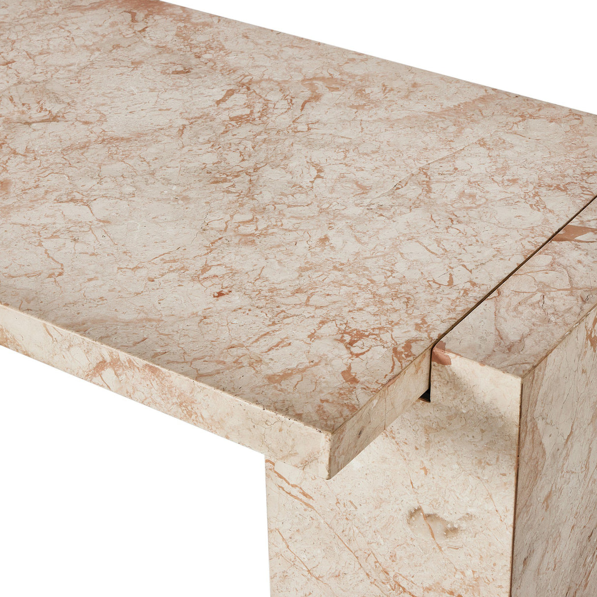 Romano Console Table in Desert Taupe Marble from Four Hands - Luna Furniture