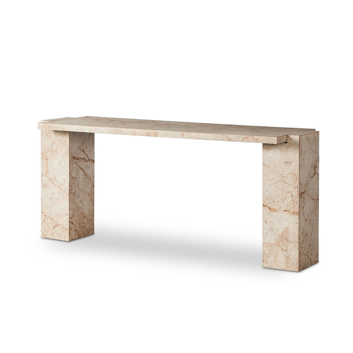Romano Console Table in Desert Taupe Marble from Four Hands - Luna Furniture