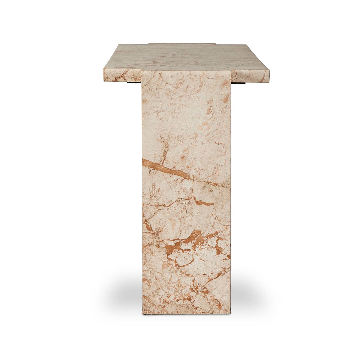 Romano Console Table in Desert Taupe Marble from Four Hands - Luna Furniture