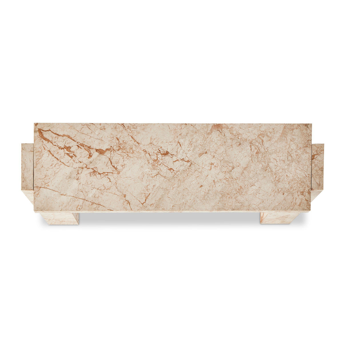 Romano Console Table in Desert Taupe Marble from Four Hands - Luna Furniture