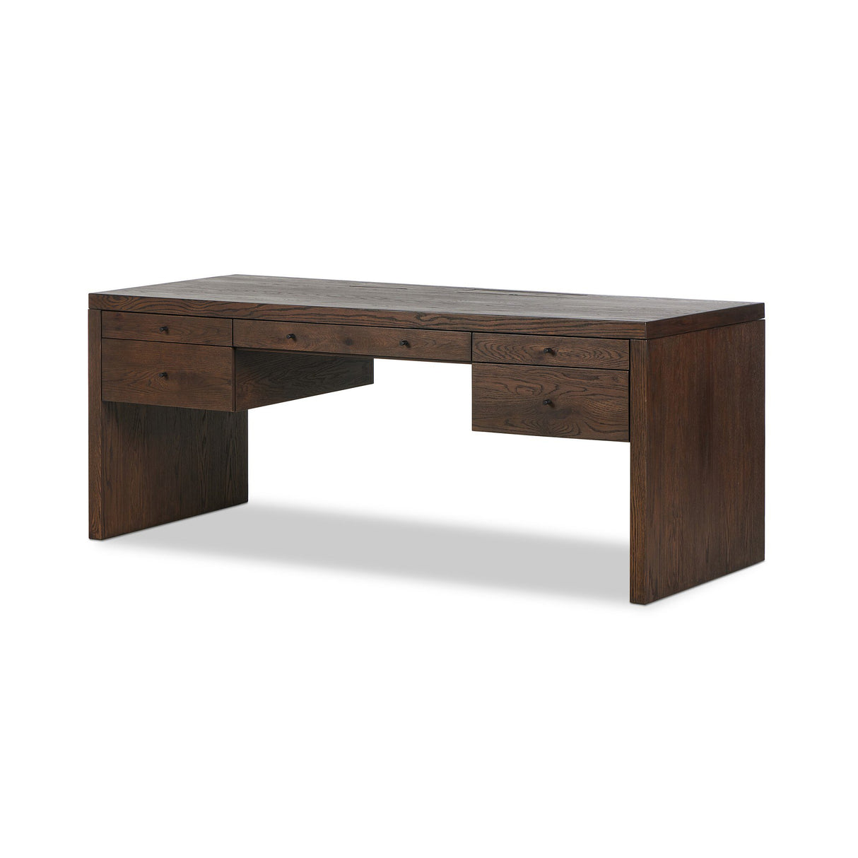 Torrington Desk in Umber Oak Resawn from Four Hands - Luna Furniture