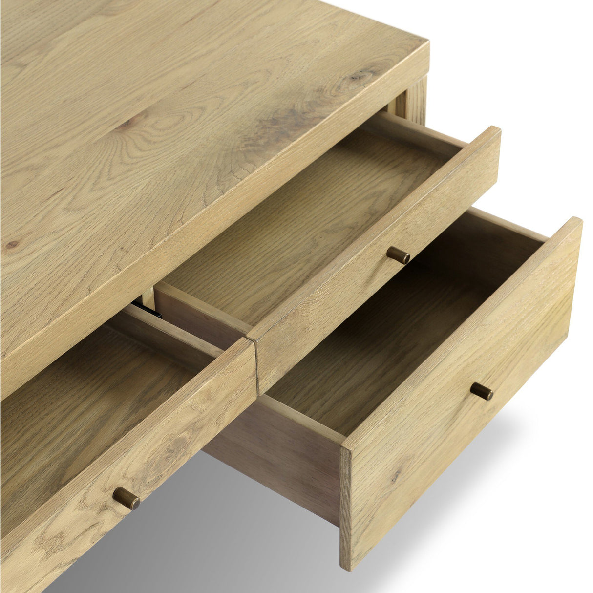 Torrington Desk in Sandy Oak Resawn from Four Hands - Luna Furniture