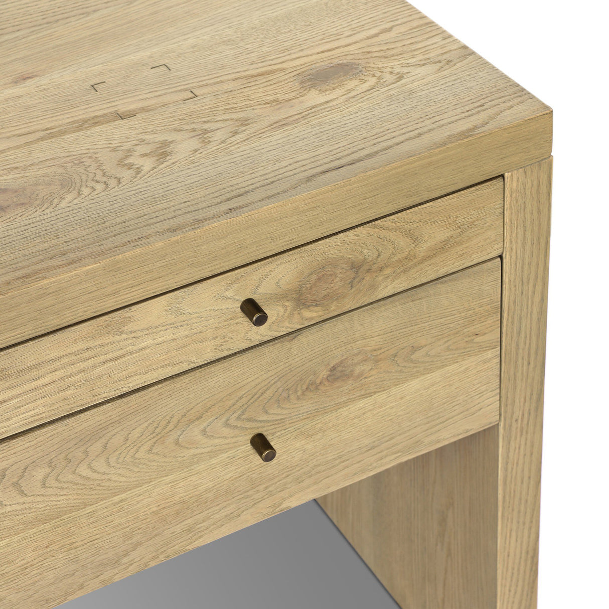 Torrington Desk in Sandy Oak Resawn from Four Hands - Luna Furniture