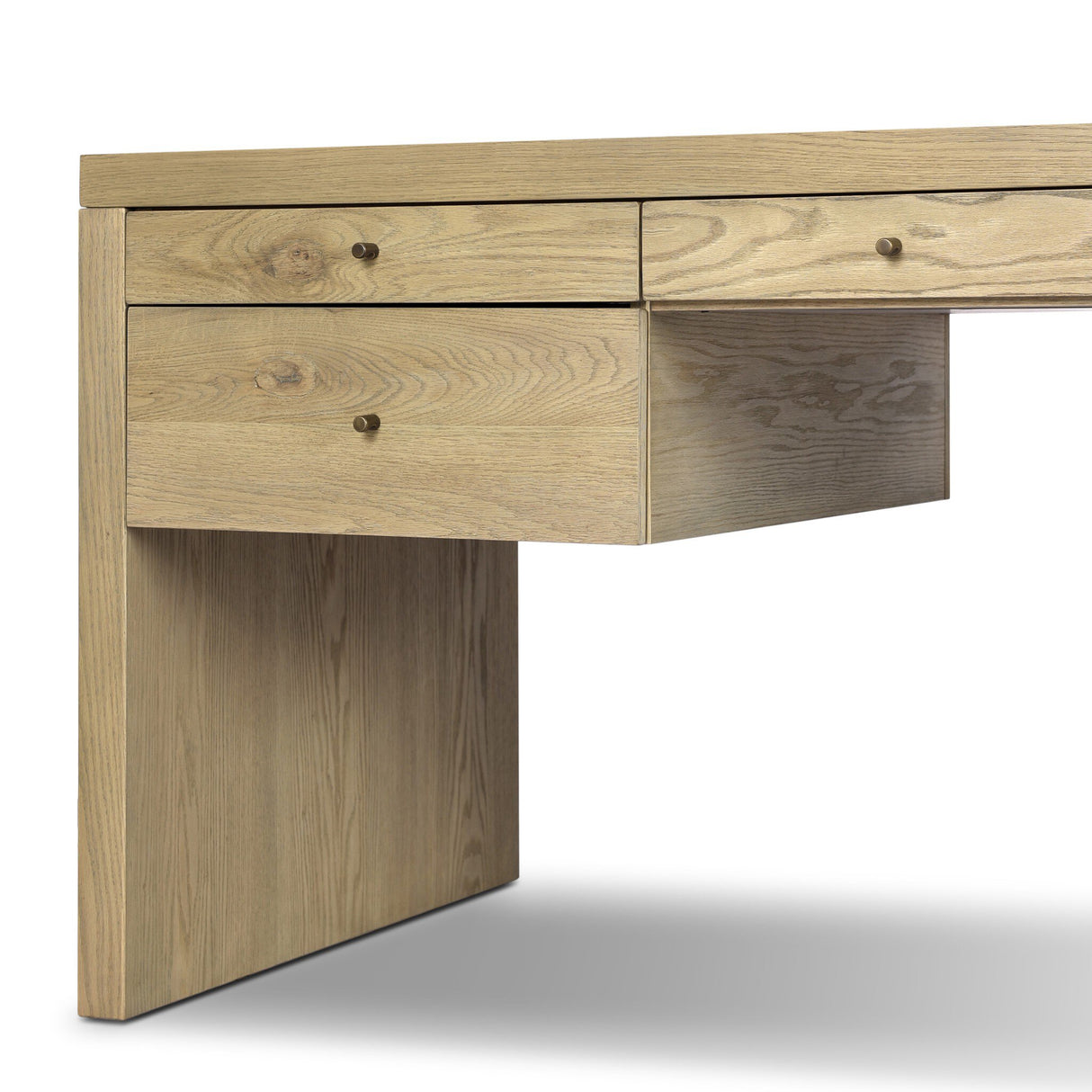 Torrington Desk in Sandy Oak Resawn from Four Hands - Luna Furniture