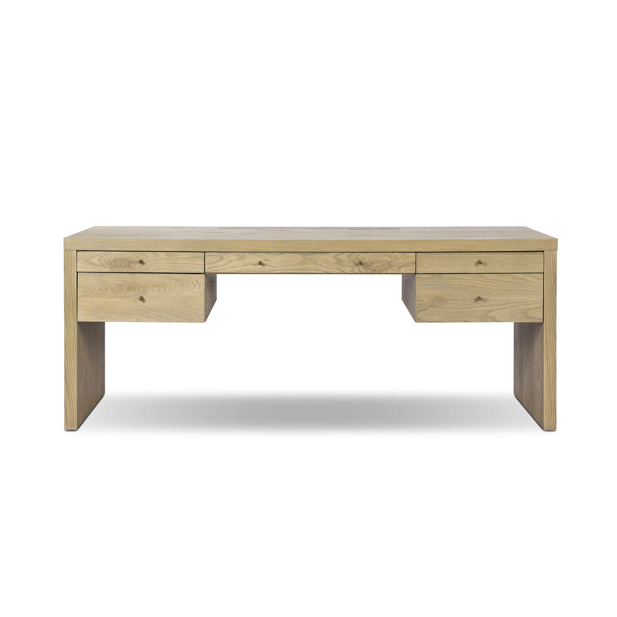 Torrington Desk in Sandy Oak Resawn from Four Hands - Luna Furniture