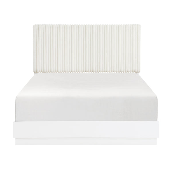 Linea Pearl White Queen Bed