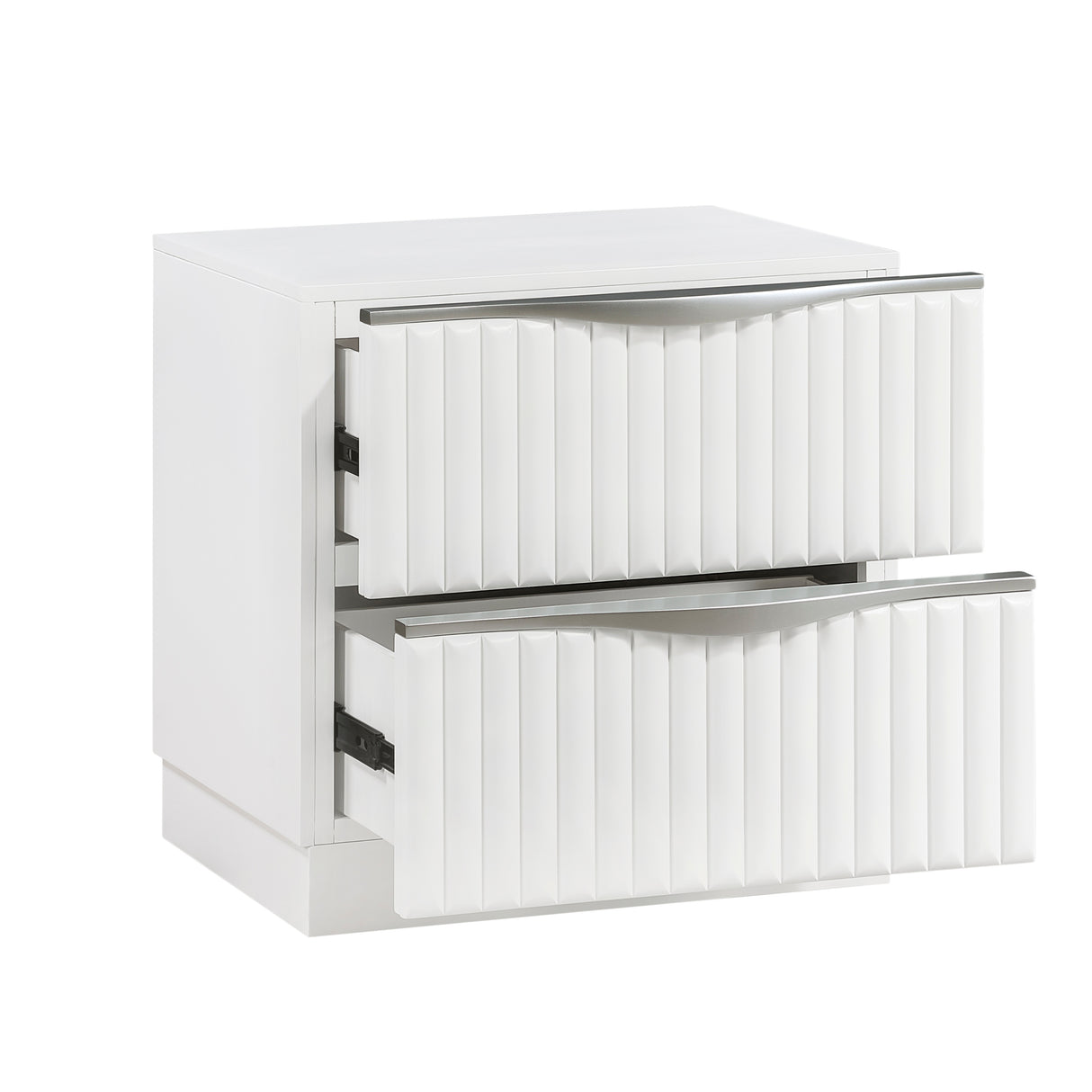 Linea Pearl White 4pc Set (QB+NS+DR+MR) from Homelegance - Luna Furniture
