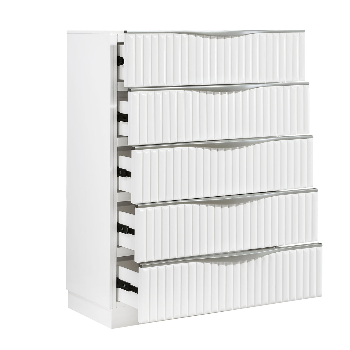 Linea Pearl White Set (QB+NS+DR+MR+CH) from Homelegance - Luna Furniture