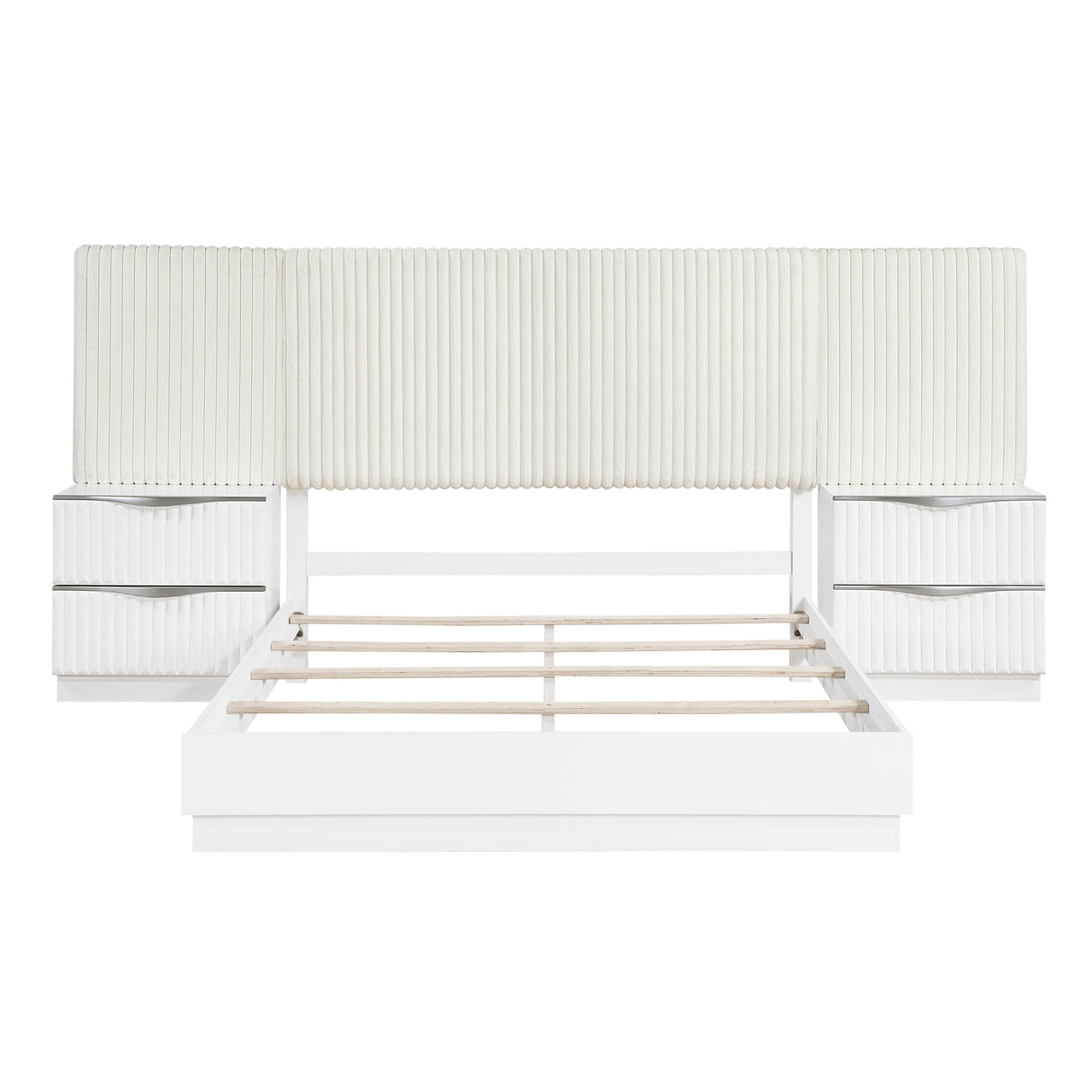 Linea Pearl White Eastern King Bed from Homelegance - Luna Furniture