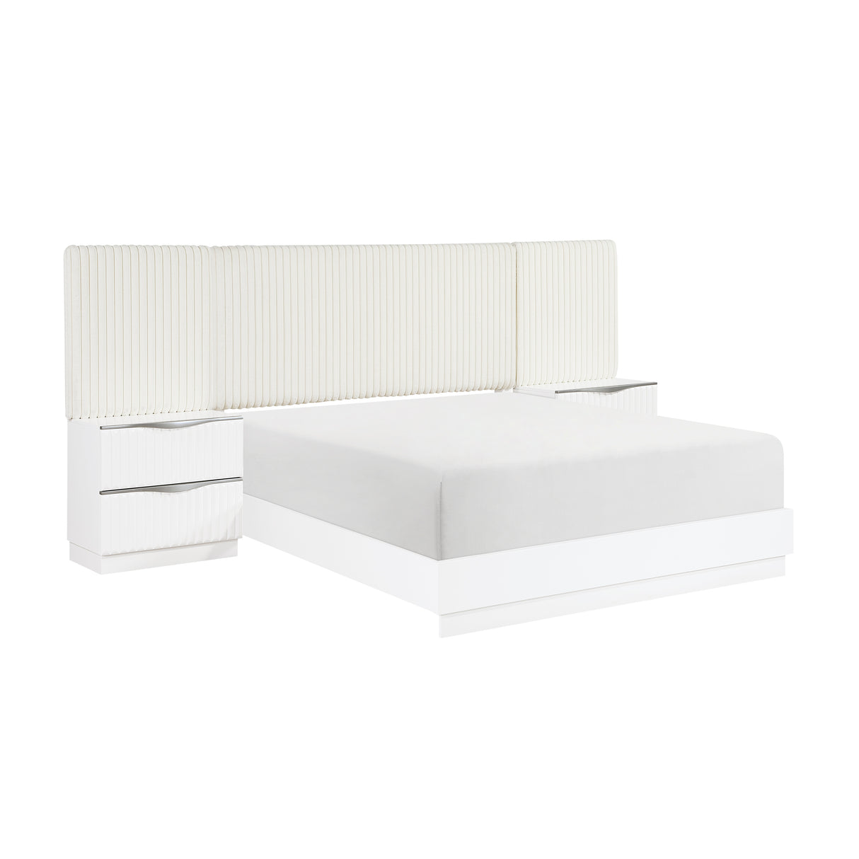 Linea Pearl White Eastern King Bed from Homelegance - Luna Furniture