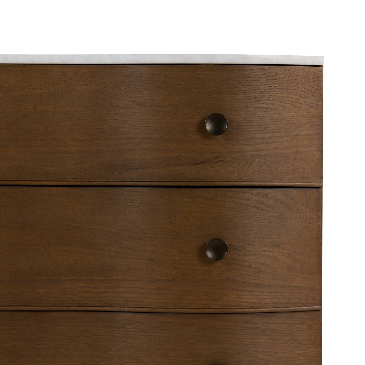 Tiago Marble Chest in Toasted Oak Veneer from Four Hands - Luna Furniture