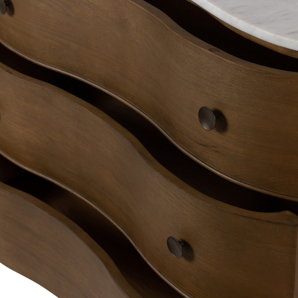 Tiago Marble Chest in Toasted Oak Veneer from Four Hands - Luna Furniture