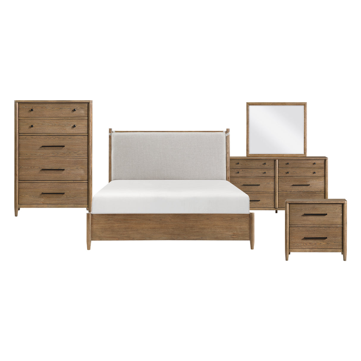 Sonoma Oak Queen Platform Bed from Homelegance - Luna Furniture