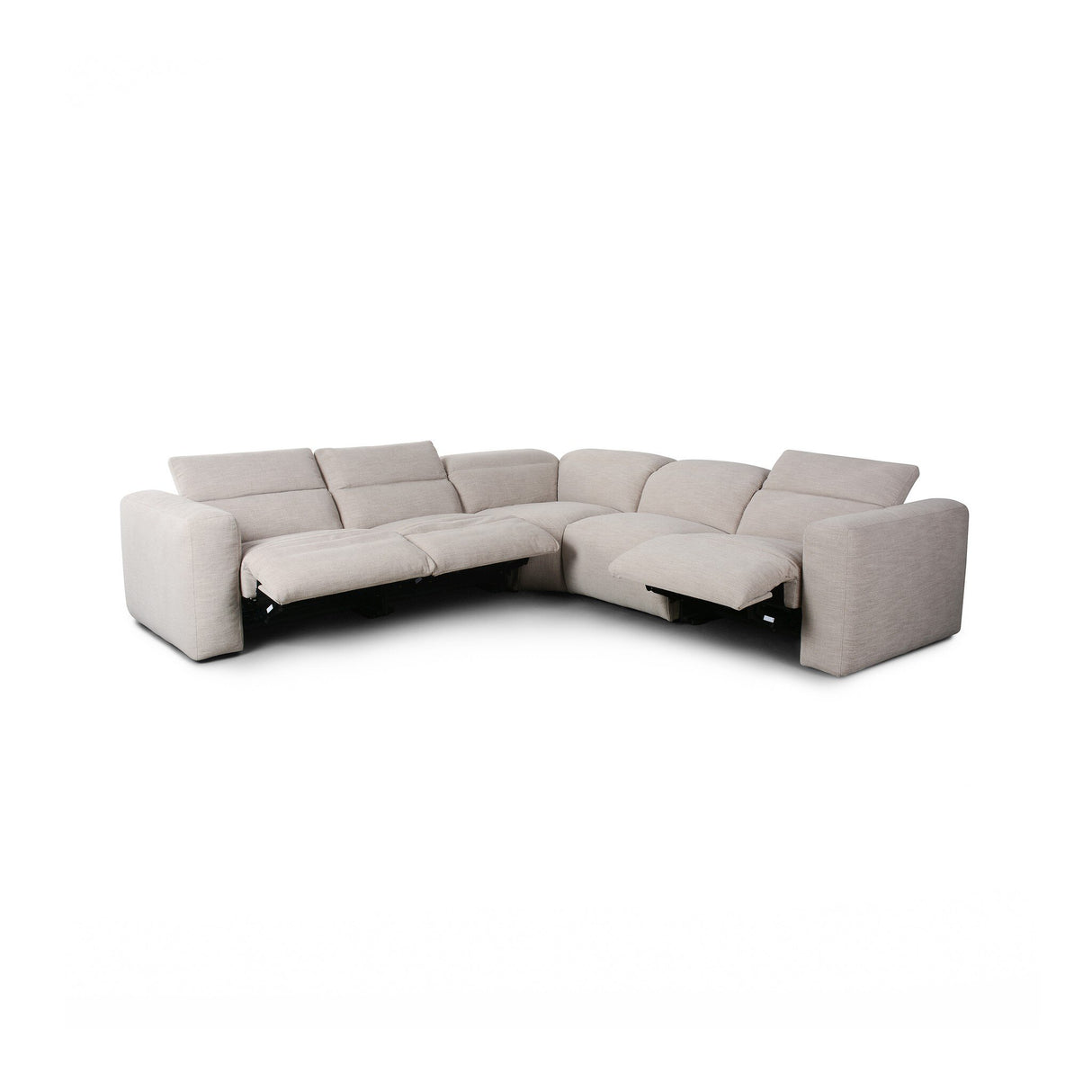 Radley Power Recliner 5-Piece Sectional in Laken Stone from Four Hands - Luna Furniture