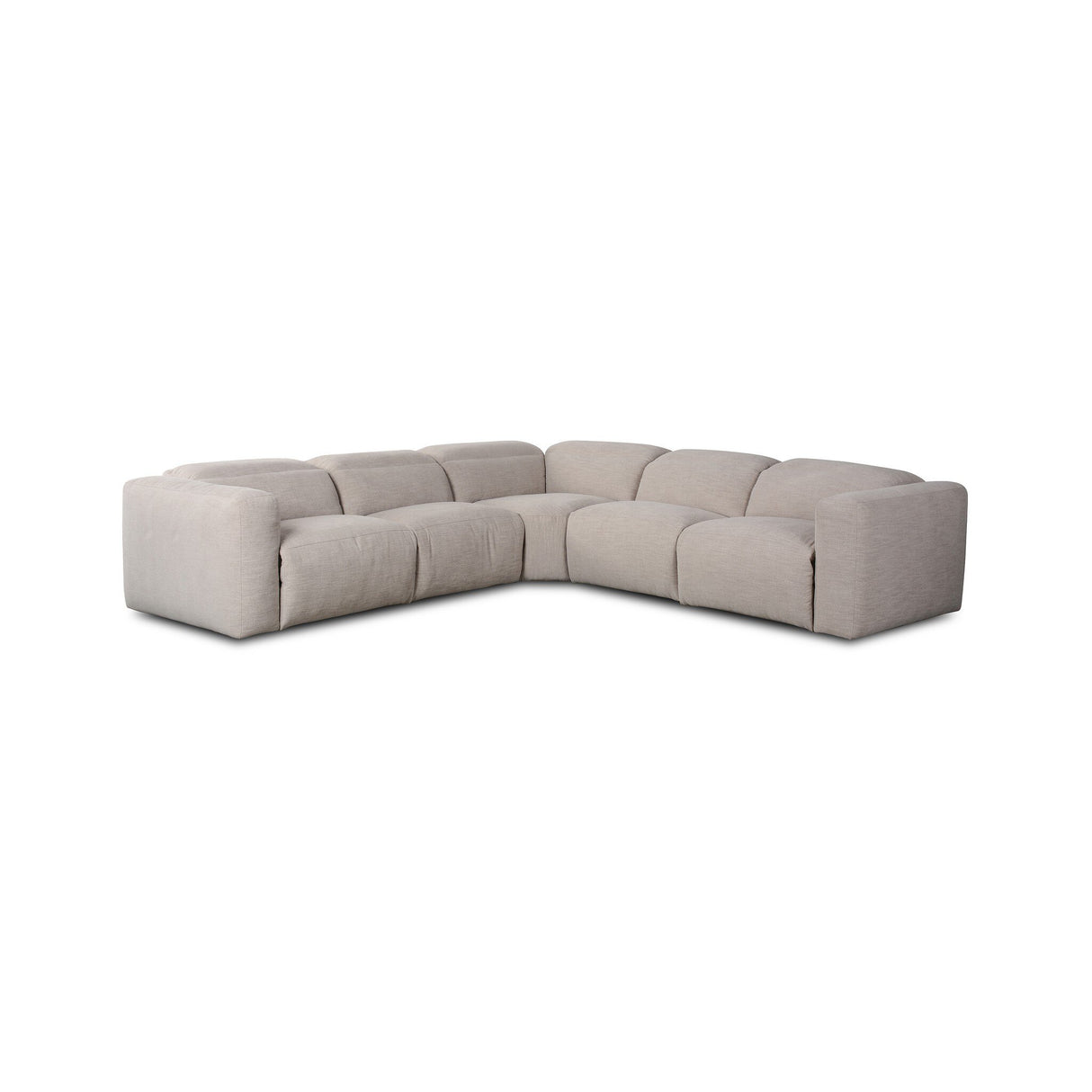 Radley Power Recliner 5-Piece Sectional in Laken Stone from Four Hands - Luna Furniture