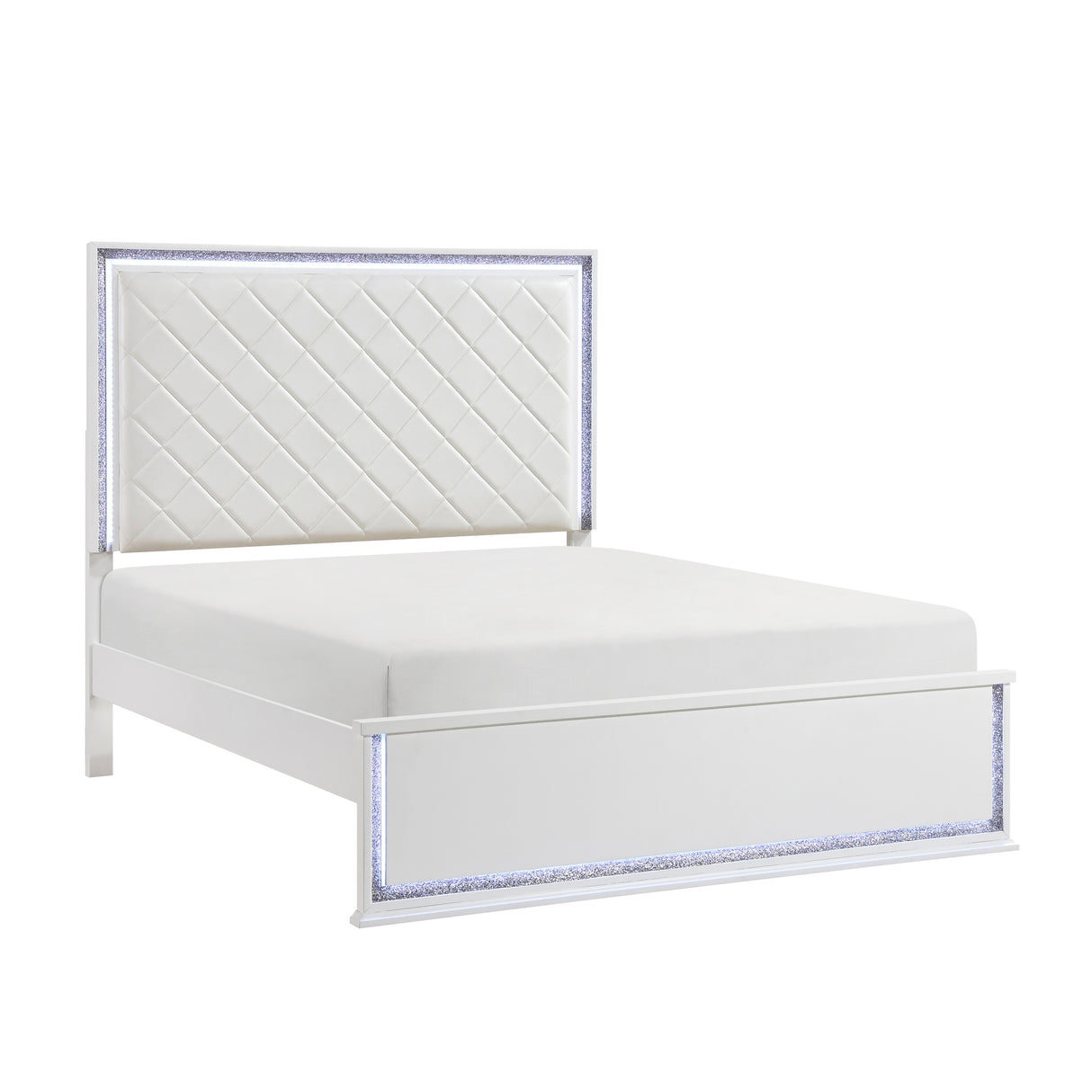 Lumin Pearl White Queen Bed from Homelegance - Luna Furniture