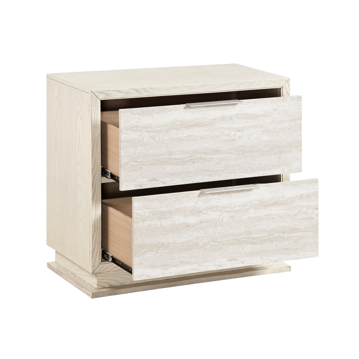 Noctis White/Light Gray 4pc Set (QB+NS+DR+MR) from Homelegance - Luna Furniture