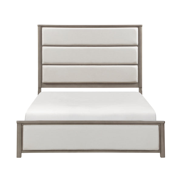Dalston Light Gray/Beige Queen Bed