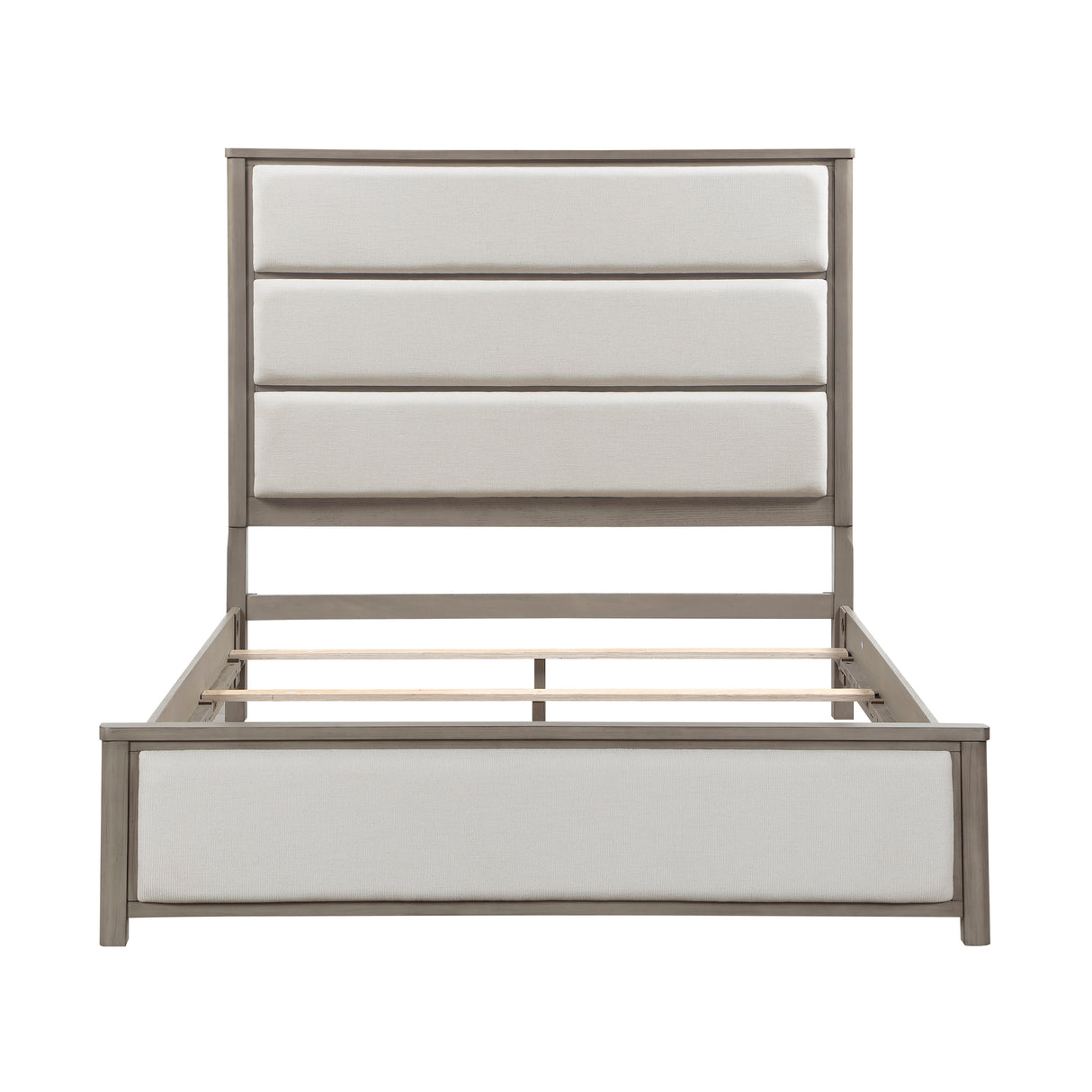 Dalston Light Gray/Beige Queen Bed from Homelegance - Luna Furniture